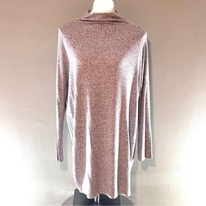 Women’s grey funnel neck lightweight sweater dress, size medium